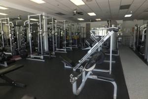 2800 square feet of free weight area